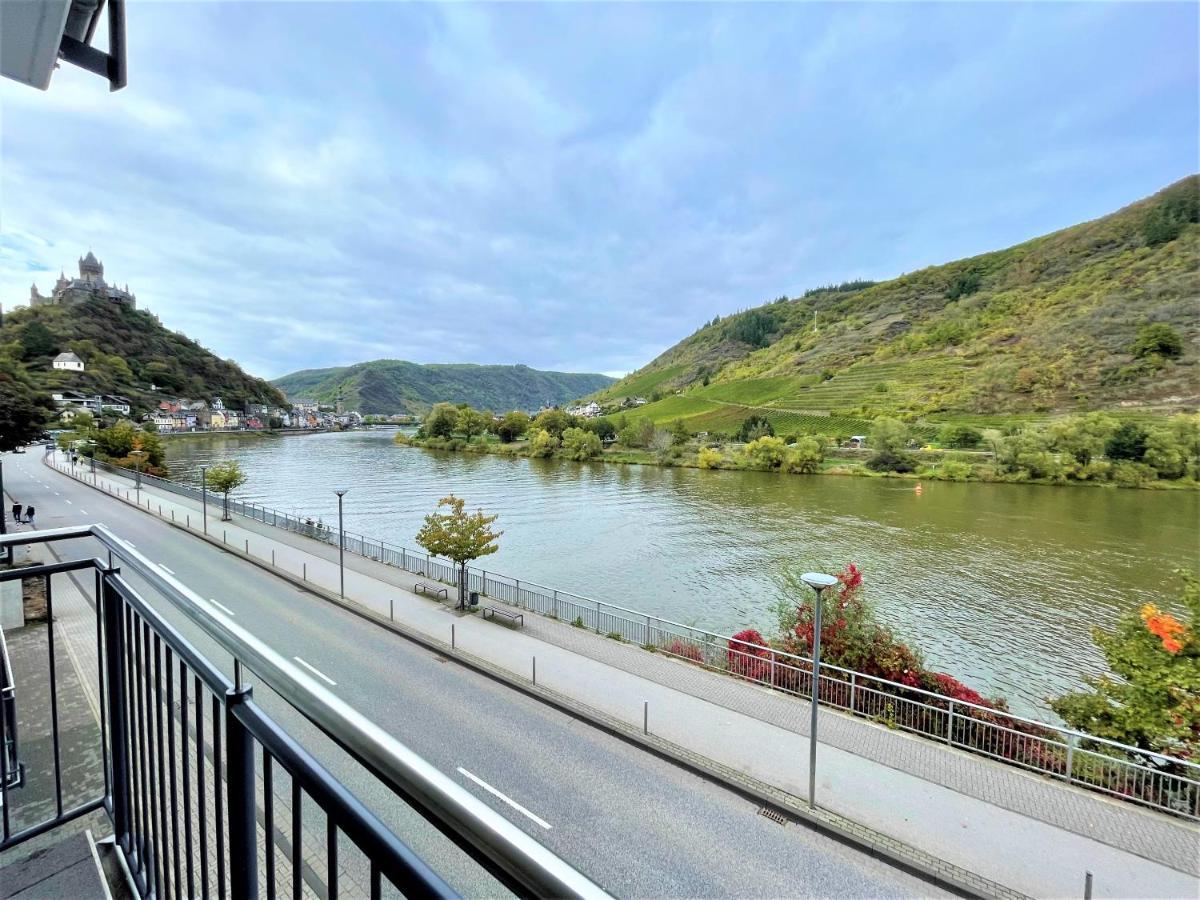 Moselpromenade Villa Moselufer, Panorama & Burg Cochem Blick, Netflix, Balkon Eksteriør bilde